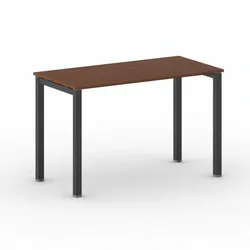 Bürotisch PRIMO SQUARE 120x60 cm, schwarzes Metallgestell, Kirschbaum