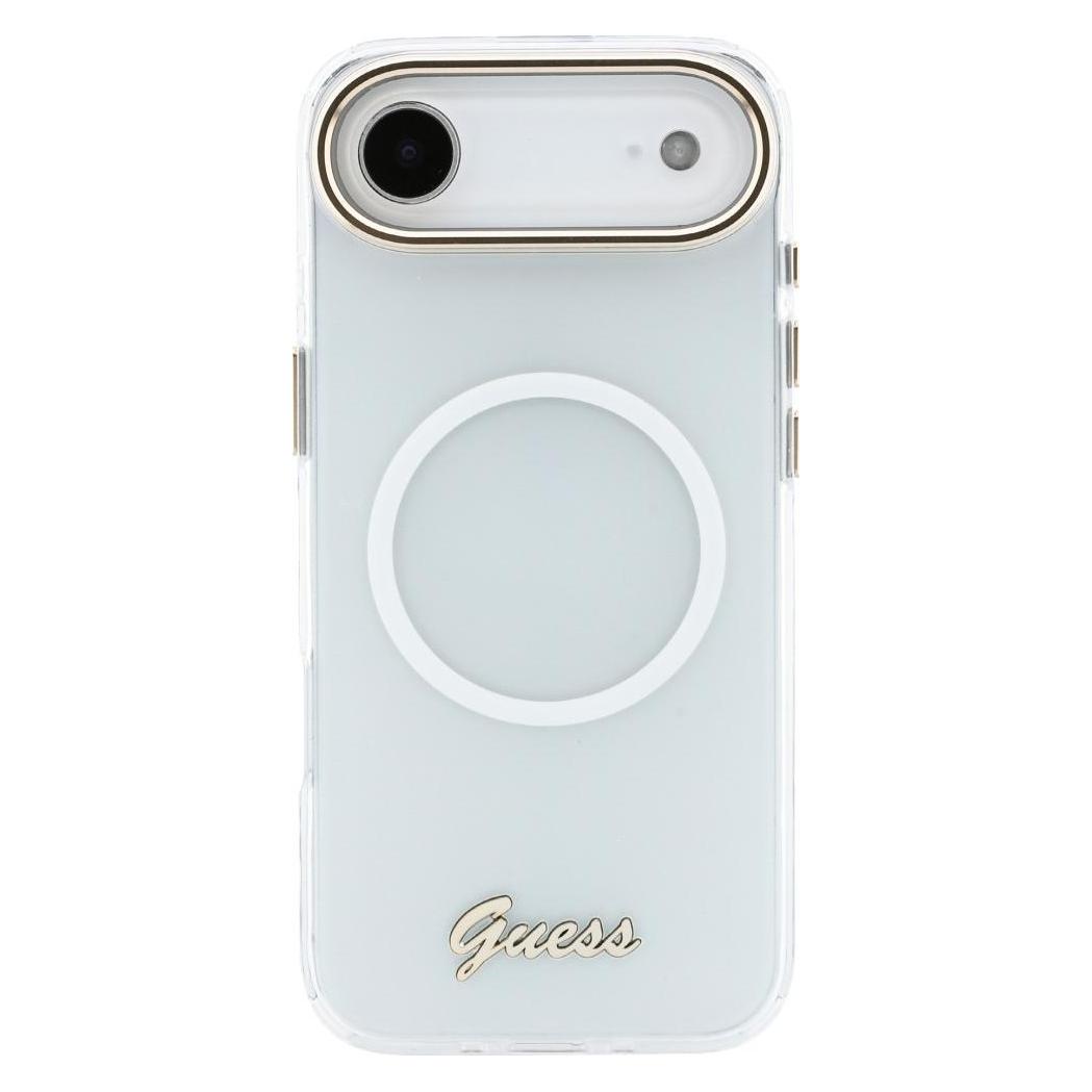Guess Etui IML Gradient Script Metal MagSafe do iPhone Air biały (Apple iPhone Air) (GUE005274)
