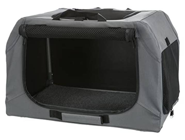 Trixie soft kennel easy reisbench grijs (95X69X63