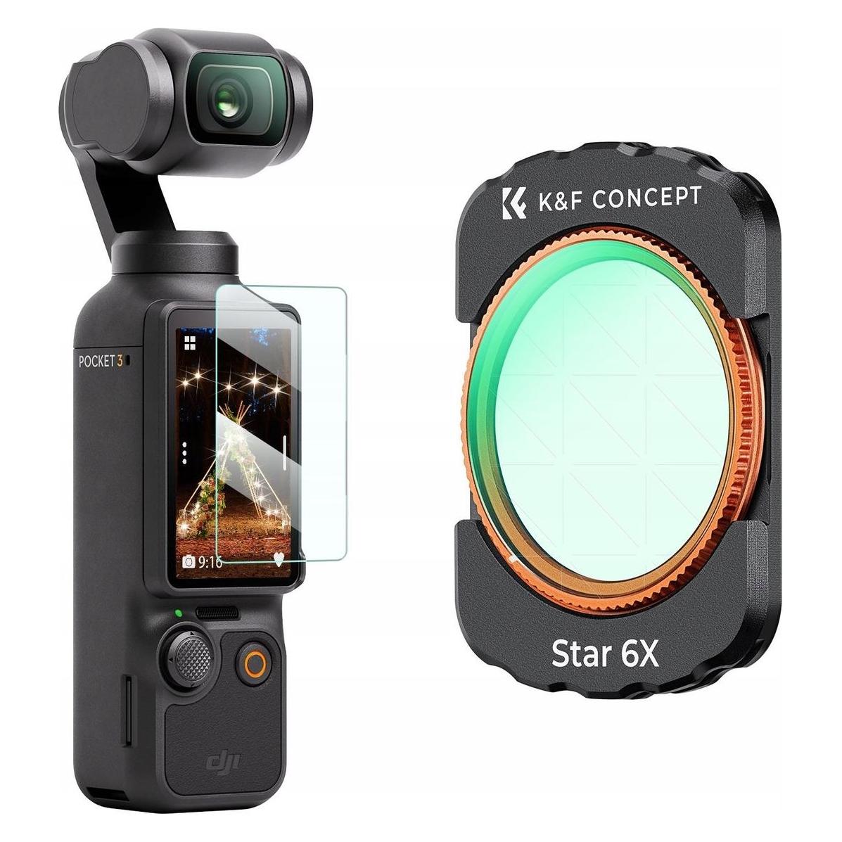 K&F Concept 6-line Star Filter, HD, Anti-Reflection Green Coating, Waterproof and Scratch Resistant on one Side (KF01.2701)