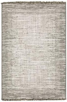Style Haven Grayton Weathered Textures Beige/ Black Indoor-Outdoor Fringe Edge Rug