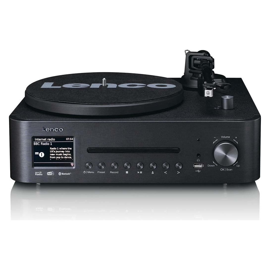 Lenco MC-760BK (Bluetooth, CD Player, Plattenspieler, WLAN) (MC-760BK)