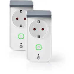 Tchibo - 2 Nedis Smart-Outdoor-WLAN-Steckdosen - weiß