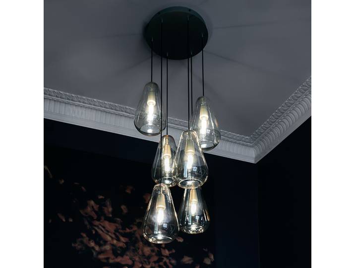 Anoli 6 Lustre Or Nordique/Or - Nuura - Salon / séjour - Design - Verre - Multi-ampoules