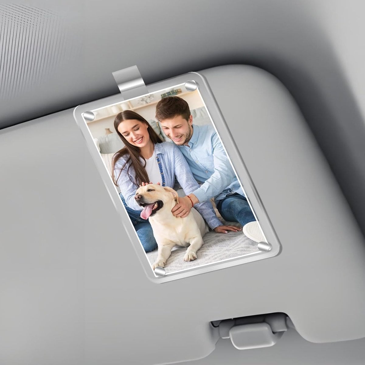 SnelShoppen Gepersonaliseerde Magnetische Acryl Fotohouder voor in de Auto