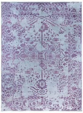 Overton "Ikat One-of-a-Kind Hand-Knotted Area Rug, Blue - 9' 1"" x 12' 1"""