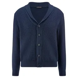 Schalkragen-Strickjacke Louis Sayn blau, 52