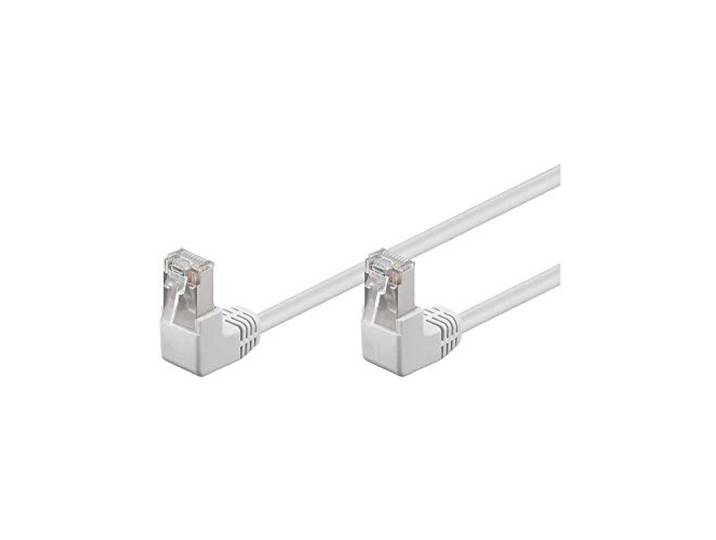 Goobay 96061 CAT 5e patchkabel 2x 90° hoek, F/UTP, wit