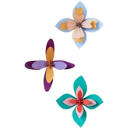 WANDDEKO 3D-Blume 5/18 cm
