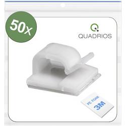 Quadrios 25CA477 Kabelclip selbstklebend 25CA477 Bündel-Ø-Bereich 1 bis 7 mm Weiß 50 St.