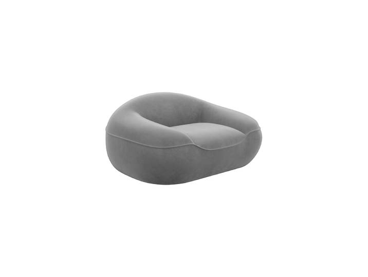 Design Loungesessel „Novara“ mit Samtbezug Samtbezug Dunkelgrau BLOOMINGLOFT Collection