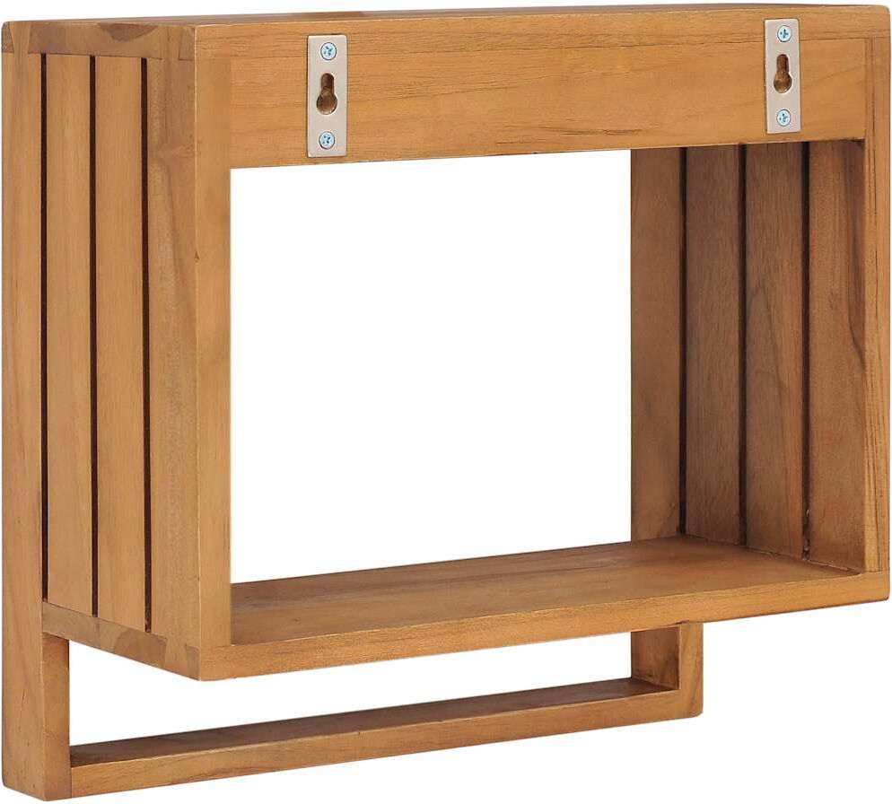vidaXL Porte-serviette mural 35x20x35 cm Bois de teck solide