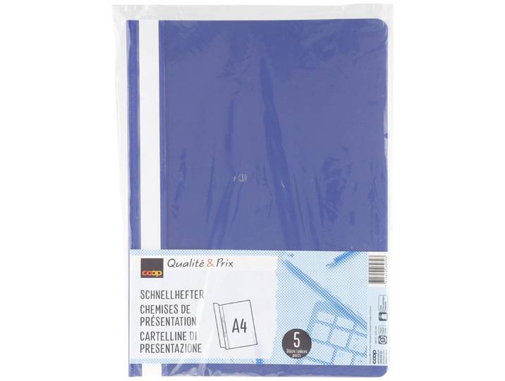 Coop Qualité&Prix 5 Schnellhefter A4 blau