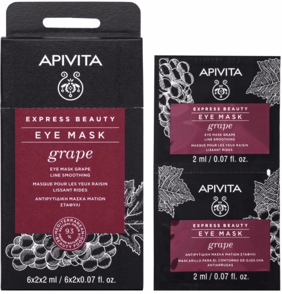 Apivita Express Beauty Máscara Rugas Olhos Uva 2ml x2