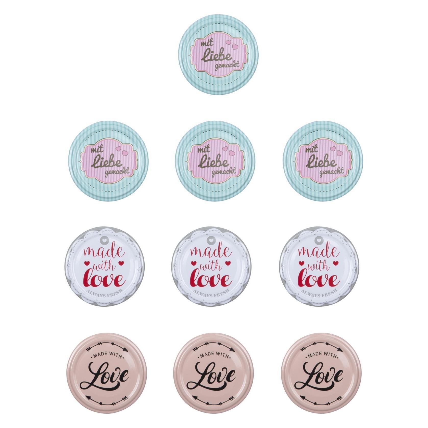 BigBuy 10er-Set Ersatzdeckel Twist-Off DECKEL für Einmachgläser Einmachglas Konfitürenglas Ø66mm (10 Stk.) (16608)