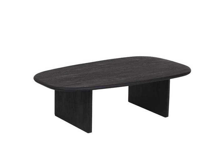 Livetastic Couchtisch, Schwarz, Holz, Akazie, vollmassiv, eckig, 33x70x110 cm, Wohnzimmer, Wohnzimmertische, Couchtische