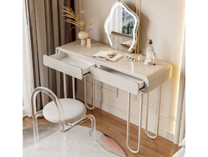 JVmoebel Schminktisch Weißer Kosmetiktisch mit Schubladen und eleganter Verarbeitung (1-St., Schminktisch), Made in Europa