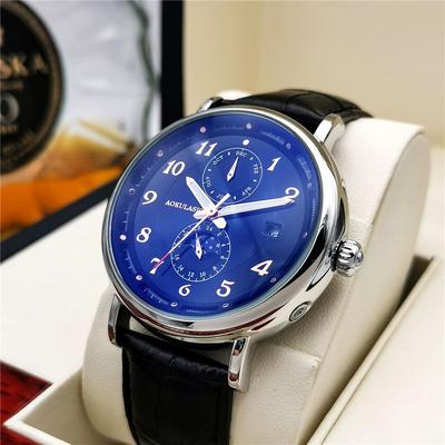 Fashion Sheath Luxury Automatic Skeleton Watch For Men black