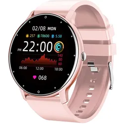 North Edge Smartwatch mit Aktivitätstracker, Silikonarmband - Zartrosa (44.70 mm), Smartwatch