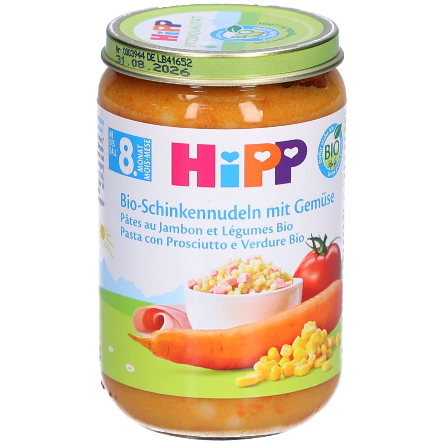 Hipp Bio-Schinkennudeln m Gemüse 8M 220 g Brei
