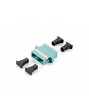 equip SC 12Stücke Türkis LWL-Steckverbinder Coupler OM3 Multi-mode Duplex 12 pcs (156143)