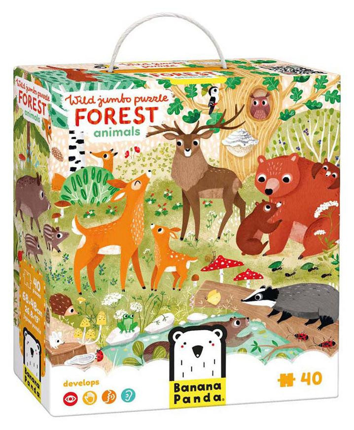 Wild Jumbo Puzzel Bosdieren Vloerpuzzel voor kinderen vanaf 3 jaar
