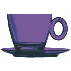 Mepra POLY KAFFEE/CAPPUCCINOTASSE SPA & WELLNESS, 6er Set Amethyst