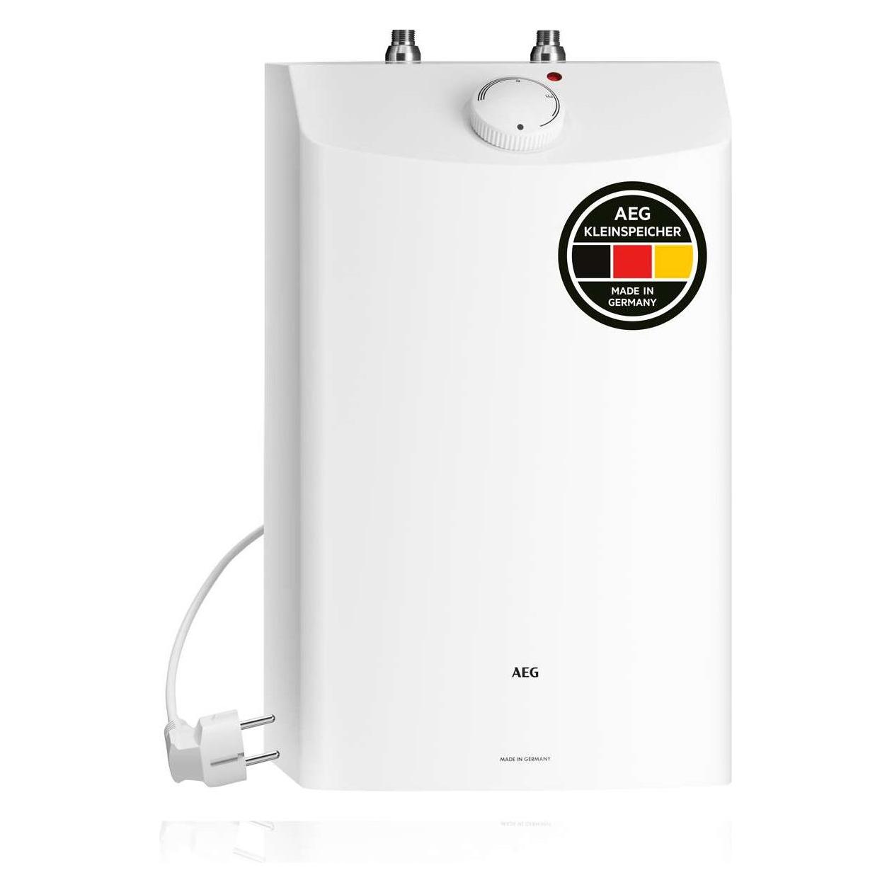 AEG Haustechnik DKu 10 druckfester Kleinspeicher, 10 Liter, 2 kW, für 2 Zapfstellen, mit Stecker, untertisch (229481)