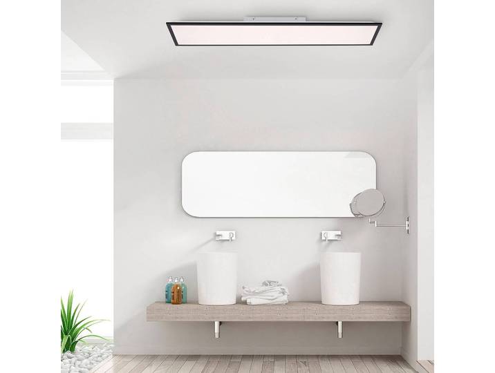 JUST LIGHT. GmbH LED Panel Flat, dimmbar, schwarz, für Küche, Kunststoff, Modern