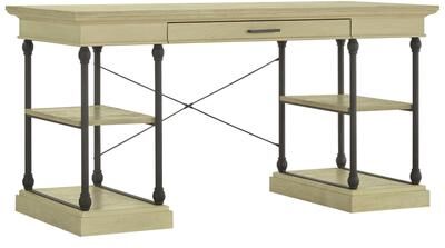 iNSPIRE Q Artisan Barnstone Cornice 1-drawer Storage Writing Desk