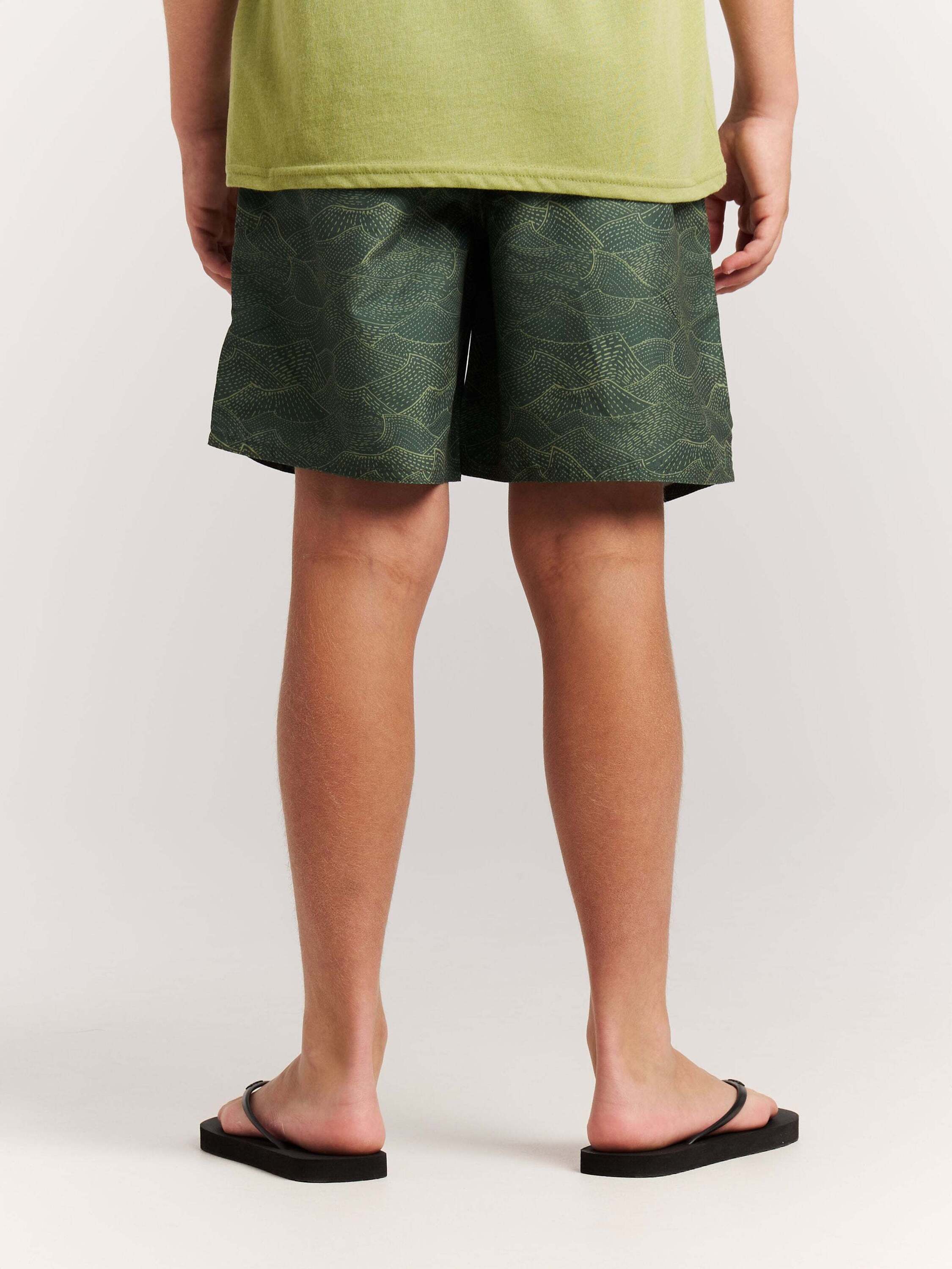Badehose PROTEST "Badehose PRTFloris JR", Jungen, Gr. 104, EURO, grün (thyme), Obermaterial: 100% Polyester PES., Badehosen Badehose thyme 104, EURO