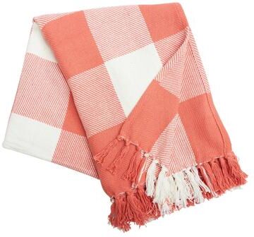 C&F Home Franklin Coral Gingham Check Throw Blanket