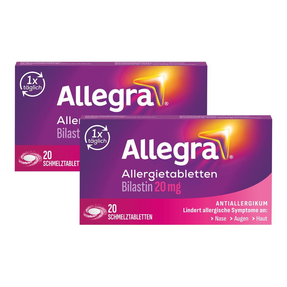 Allegra Allergietabletten 20 mg Doppelpack 2x20 St Schmelztabletten