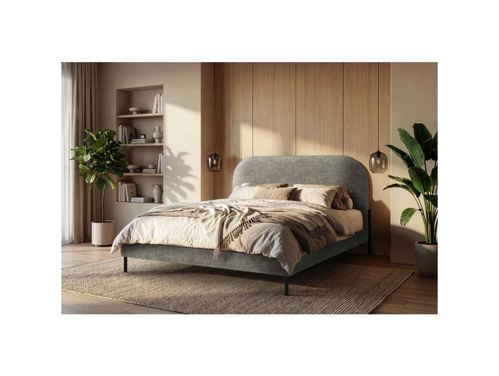 Mid.you Polsterbett, Beige, Metall, 140x200 cm, gepolstertes Kopfteil, Stoffauswahl, in verschiedenen Größen erhältlich,nicht verstellbar, alternative erhältlich, Schlafzimmer, Betten, Polsterbetten