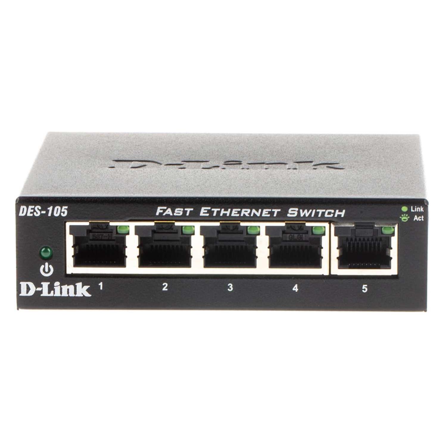 D-Link DES-105 Netzwerk Switch Desktop (5 Ports) (DES-105/B)
