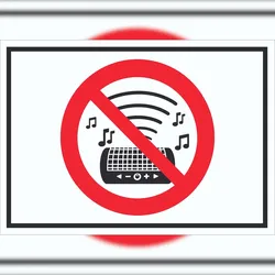 HB-Druck Schild Laute Musik verboten Symbol A1 (594x841mm)