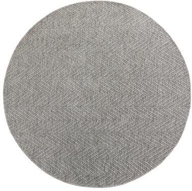 TOWN & COUNTRY BASICS Pax Herringbone Textured Solid Machine Washable Area Rug Grey