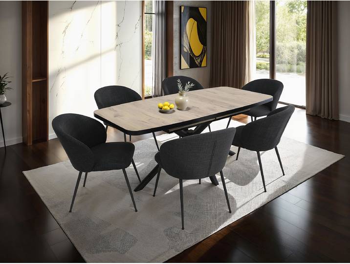 Table extensible Tangwa 180 x 76 x 90cm Marron