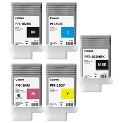Canon, Druckerpatrone, 5x Original Patronen imagePROGRAF IPF 650 655 750 755 760 765