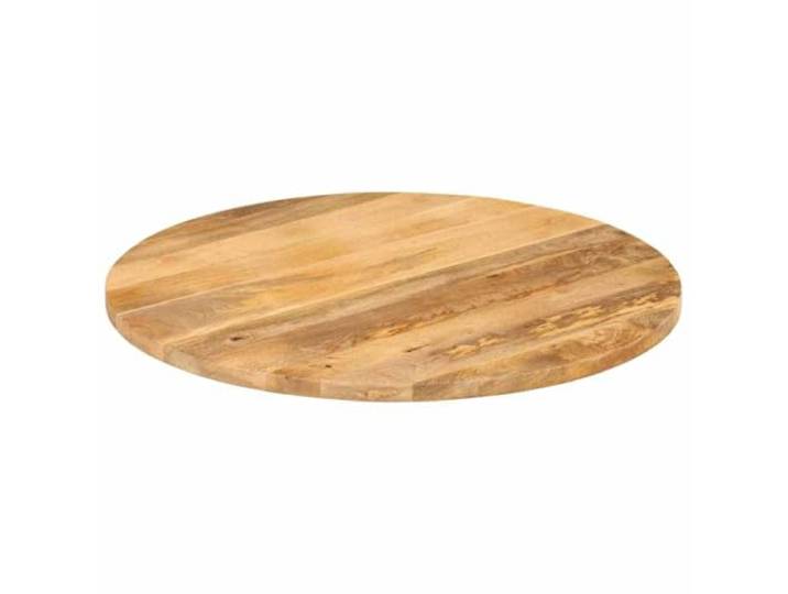 NKOPPFG Tischplatte Rund 90 cm Massivholz Mango Ersatztischplatte, Rustikales Design, Tropisches Hartholz, Einfache Reinigung