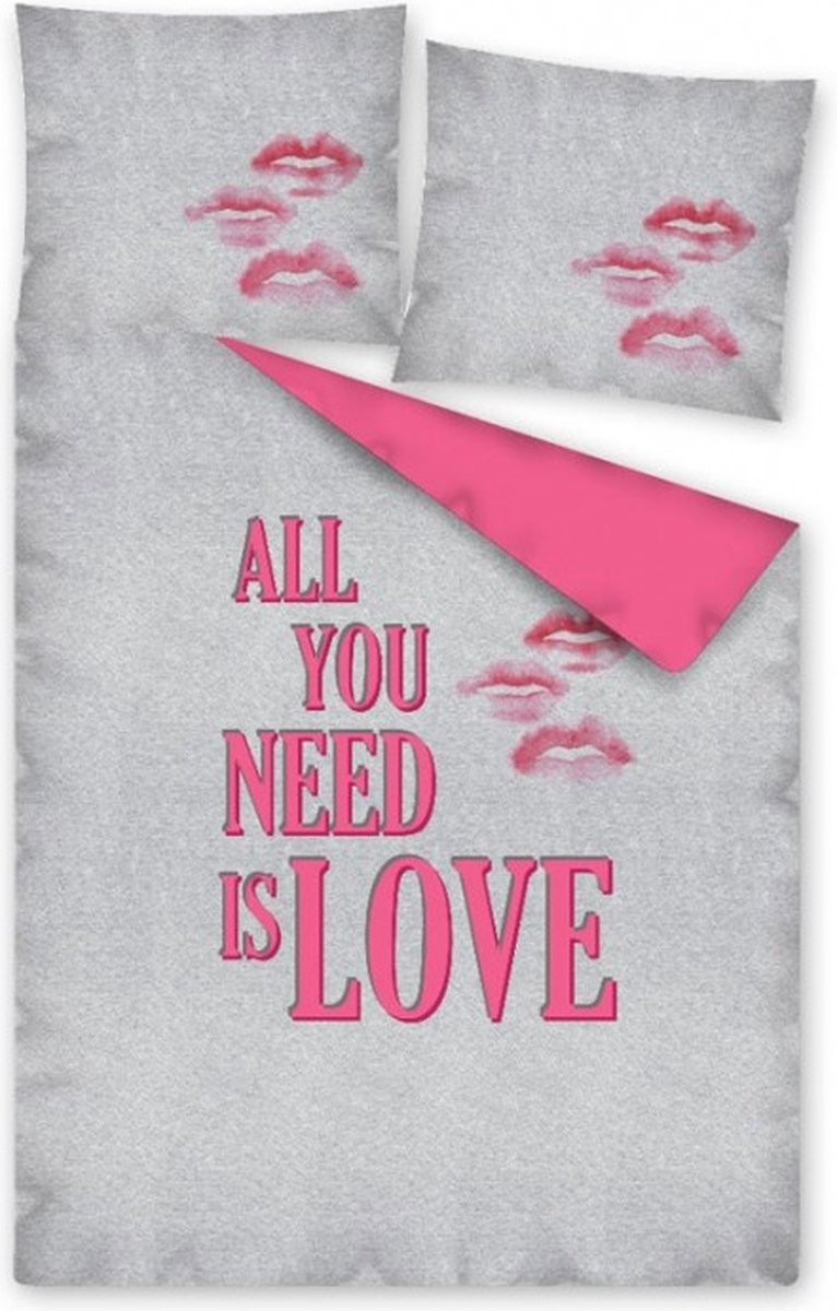 Dekbedovertrek All you need is LOVE 140x200 cm