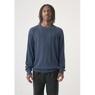 Strickpullover CLEPTOMANICX, Herren, Gr. M, dunkelblau, 100% Polyamid, unifarben, normal, Rundhals, Pullover Strickpullover, im klassischen Design