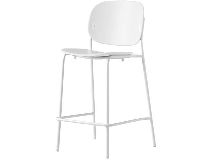 CONNUBIA Barhocker Yo! schneeweiss Metall/Polypropylen H 98 cm - Barhocker