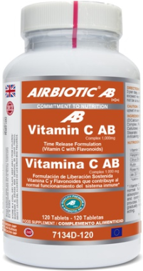 Airbiotic Non-Acidic Vitamin C with Beta-Glucans and Zinc 120 Capsules