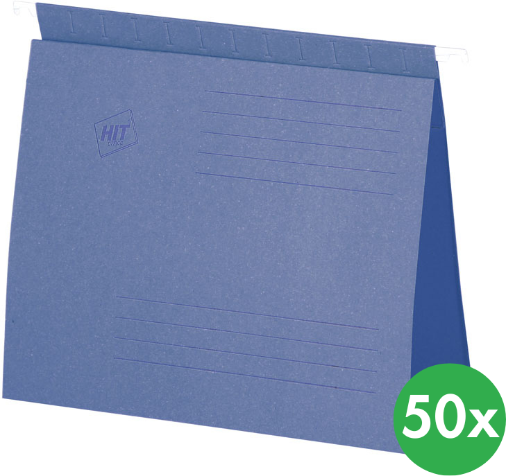 HIT Office Hängemappen mit Schnellhefter A4, blau, 50 Stk.