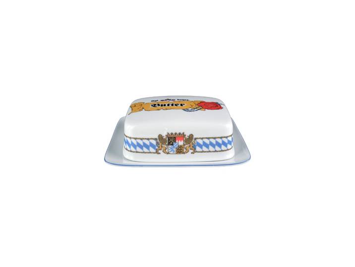 Butterdose SELTMANN WEIDEN Butterdose Compact Bayern 250 g bunt , bunt, Porzellan, Lebensmittelaufbewahrungsbehälter, Butterdose