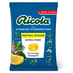 RICOLA o.Z.Beutel Menthol-Zitrone extra stark Bon. 75 g