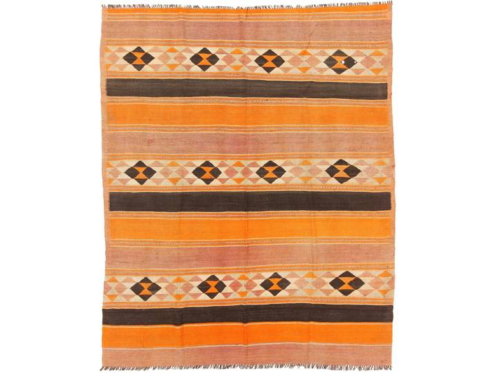 Kelim Afghan Antik Teppich 188x190 Handgewebt Orientteppich Quadratisch Wolle