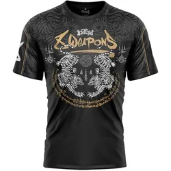 8Weapons, Unisex, Sportshirt, Funktionelles T-Shirt, Tiger Yant (XXL), Gold, Schwarz