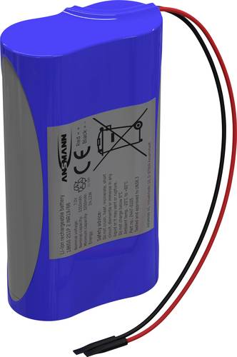 Ansmann 2S1P Akkupack 2x 18650 Kabel Li-Ion 7.2V 3350 mAh